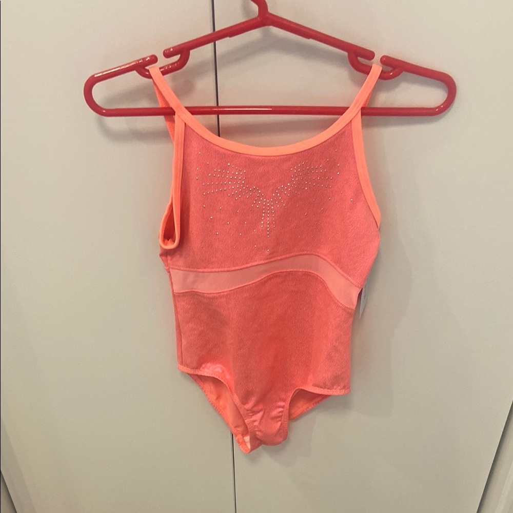Cat & Jack Orange Leotard Sleek One Piece